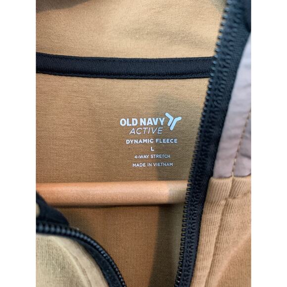 OLD NAVY ACTIVE Tan Dynamic Fleece Quarter Zip Sweatshirt - Picture 3 of 4